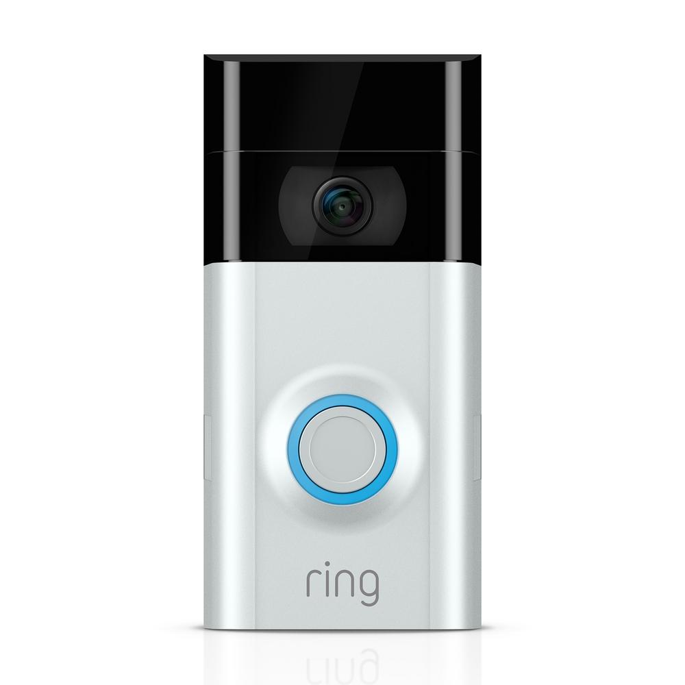 Ring 1080P HD Wi-Fi Wired and Wireless Video Door Bell 2, Smart Home Camera, Removable Battery, Works with Alexa