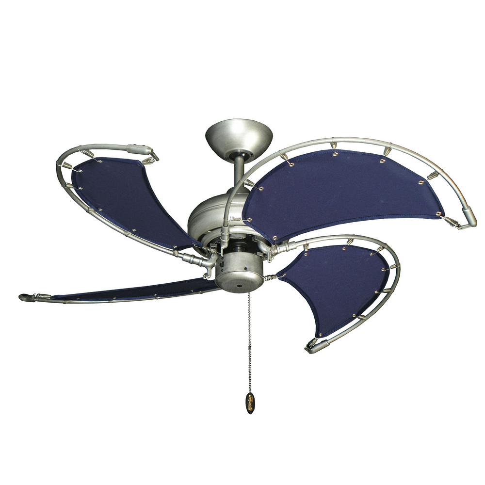 Troposair Voyage 40 In Indoor Outdoor Brushed Nickel Bn 1 Ceiling