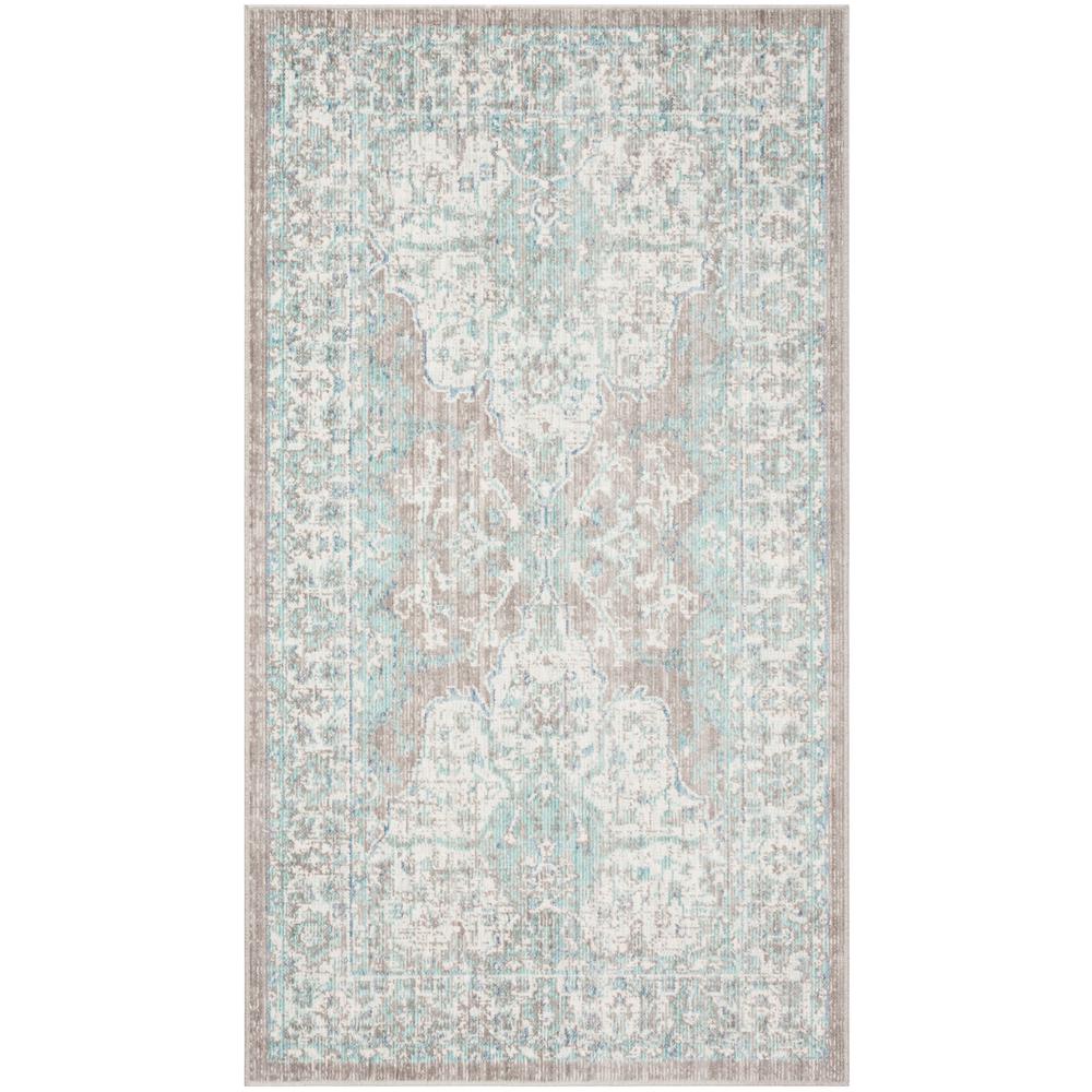 Safavieh Windsor Light Gray Aqua 3 Ft X 5 Area Rug Safavieh Windsor Light Gray Aqua 3 Ft X 5 Area Rug