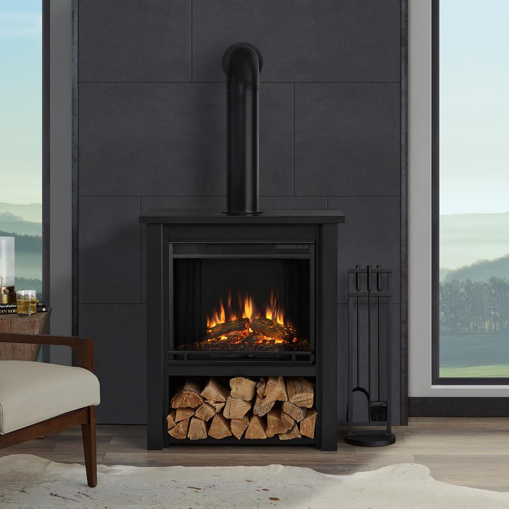 Real Flame Maxwell 58 in. Grand Series Electric Fireplace in Black Wash8030EBW  The Home Depot