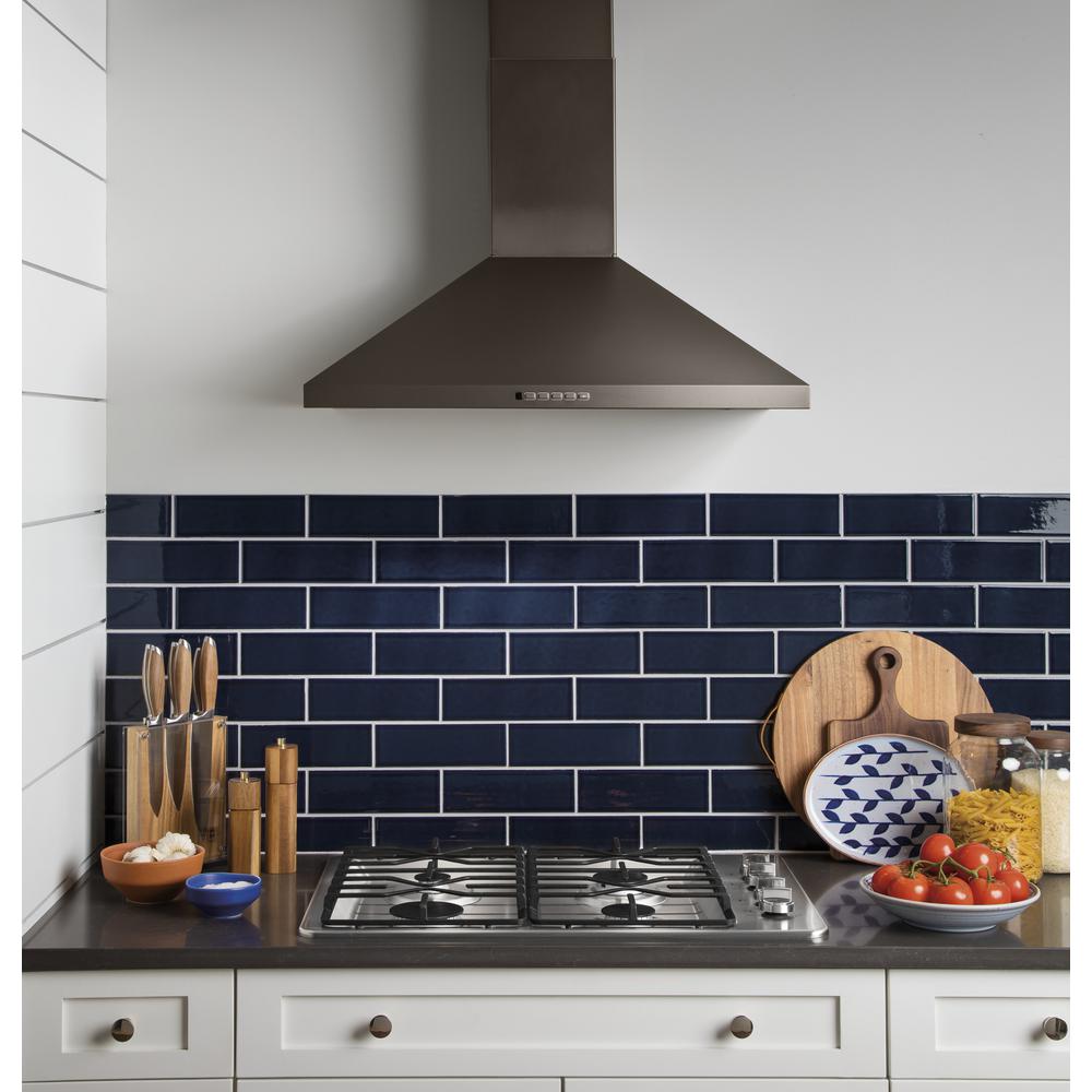 Ge 30 In Convertible Wall Mount Range Hood With Light In Slate