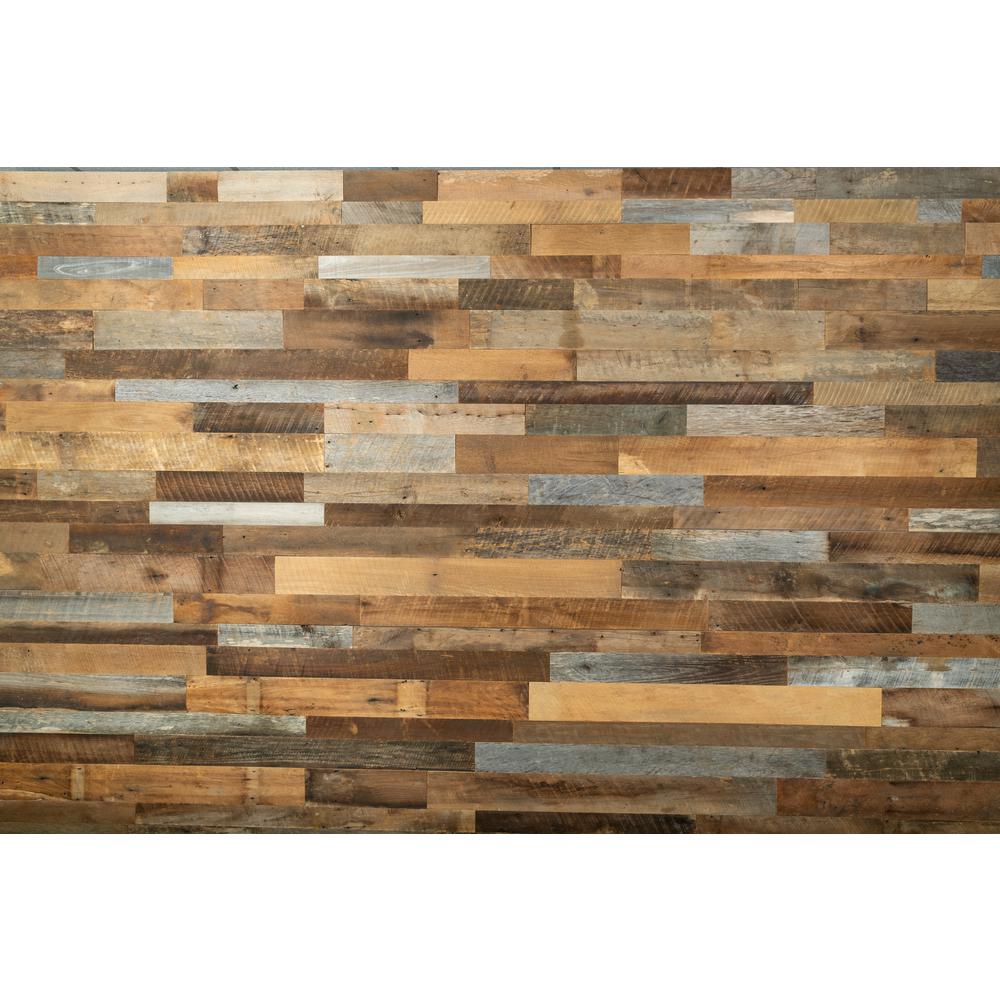 BARNLINE 3/8 in. x 4 ft. MultiWidth MultiColor Kiln Dried Barnwood