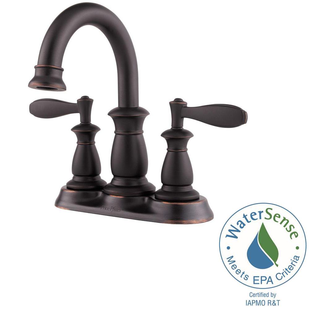 Pfister Langston 4 in. Centerset 2-Handle Bathroom Faucet in Tuscan ...