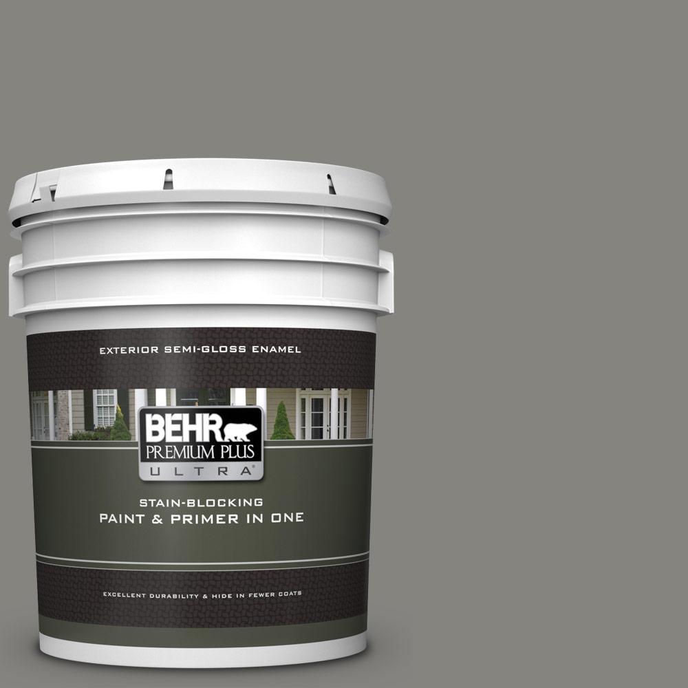 BEHR Premium Plus Ultra 5 gal. PPU2407 Barnwood Gray SemiGloss