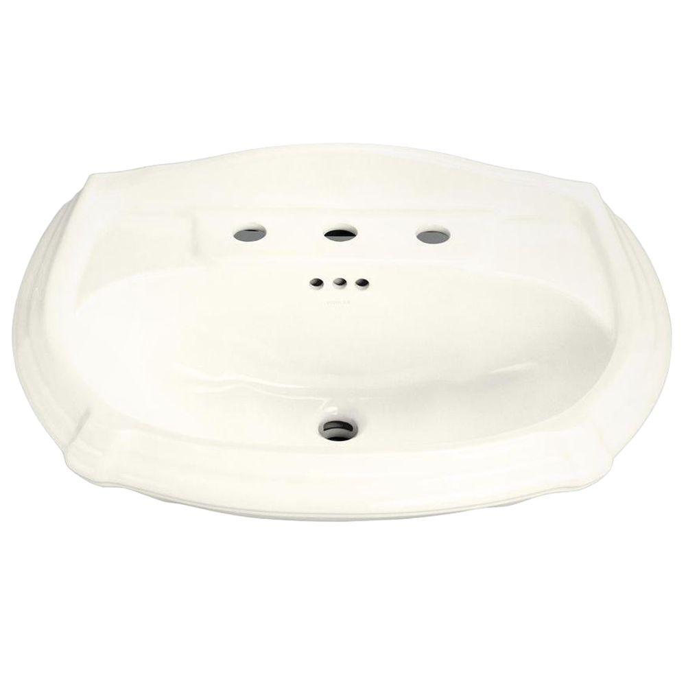 KOHLER Portrait 71/4 in. Vitreous China Pedestal Sink Basin in Biscuit