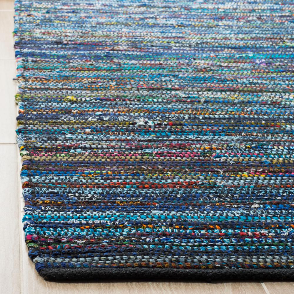 Safavieh Rag Rug Turquoise Black 2 Ft 3 In X 8 Runner Safavieh Rag Rug Turquoise Black 2 Ft