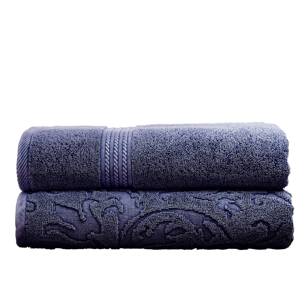 Espalma MO Stonewash 6Piece 100 Cotton Bath Towel Set in Denim 858567