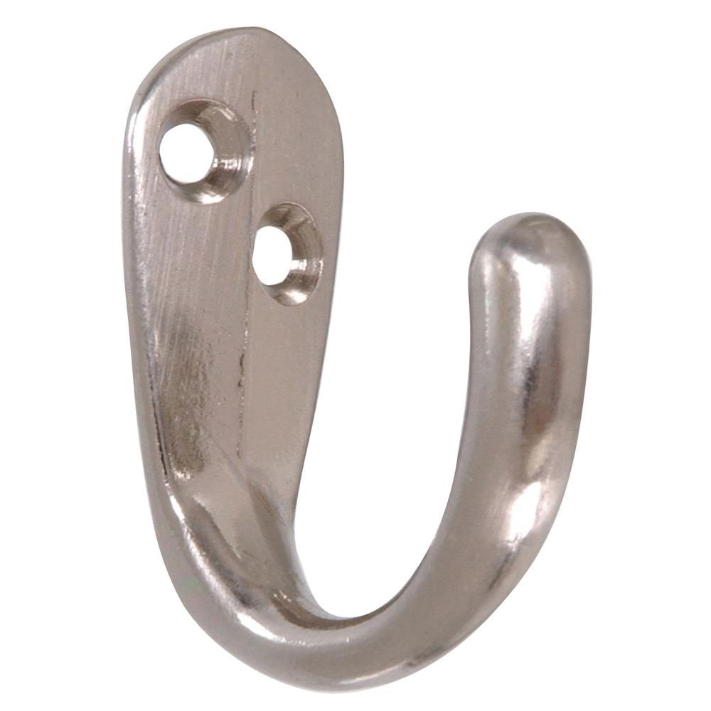 The Hillman Group Satin Nickel Clothes Hook (5Pack)852284.0 The