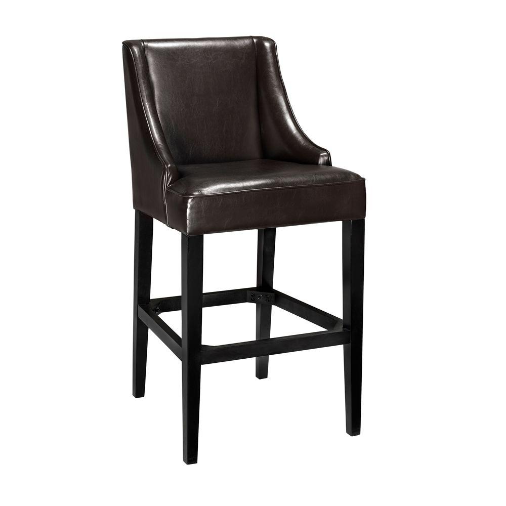 Home Decorators Collection 31 In Brown Cushioned Bar Stool With Home Decorators Collection 31 In Brown Cushioned Bar Stool With Back 0144400740 The Depot