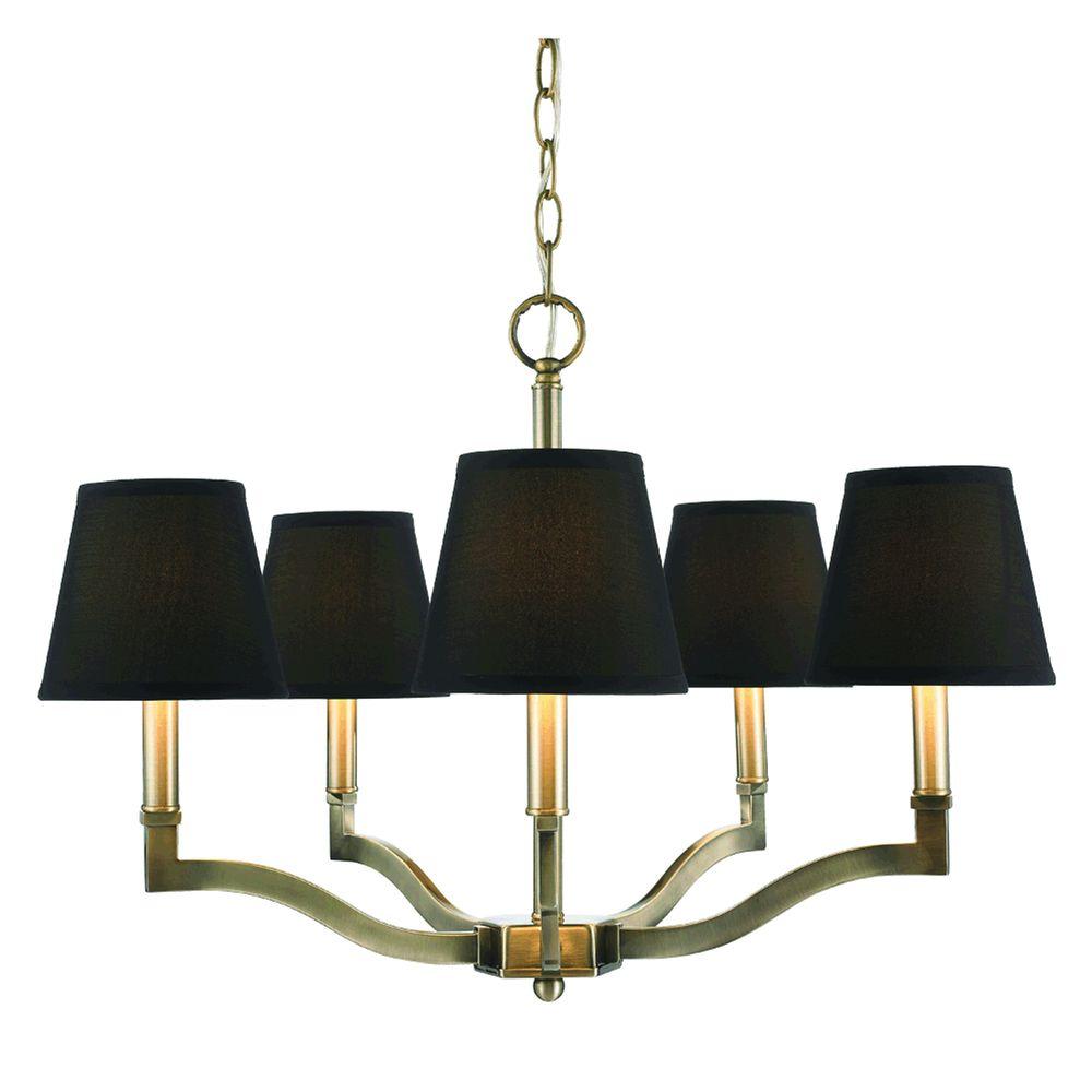 Kiley Collection 5Light Aged Brass Chandelier5005MPABGRM The Home Depot