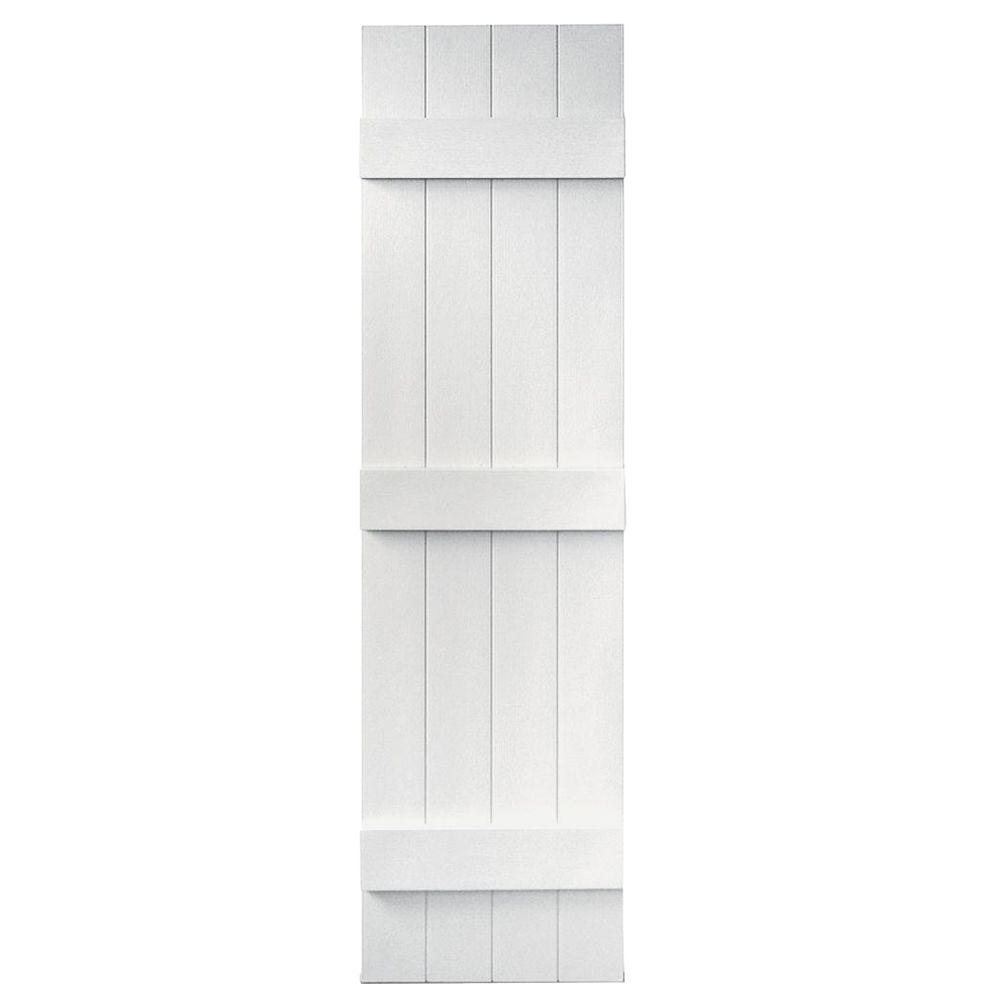 Builders Edge 14 in. x 55 in. BoardNBatten Shutters Pair