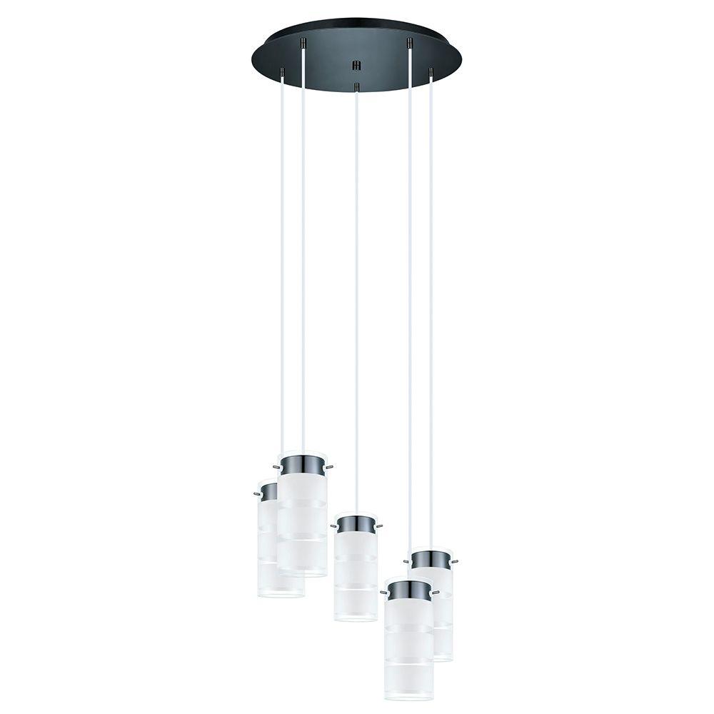 Eglo Olvero 100 Watt Black Chrome Integrated Led Pendant 93907a Olvero 100 Watt Black Chrome Integrated Led Pendant