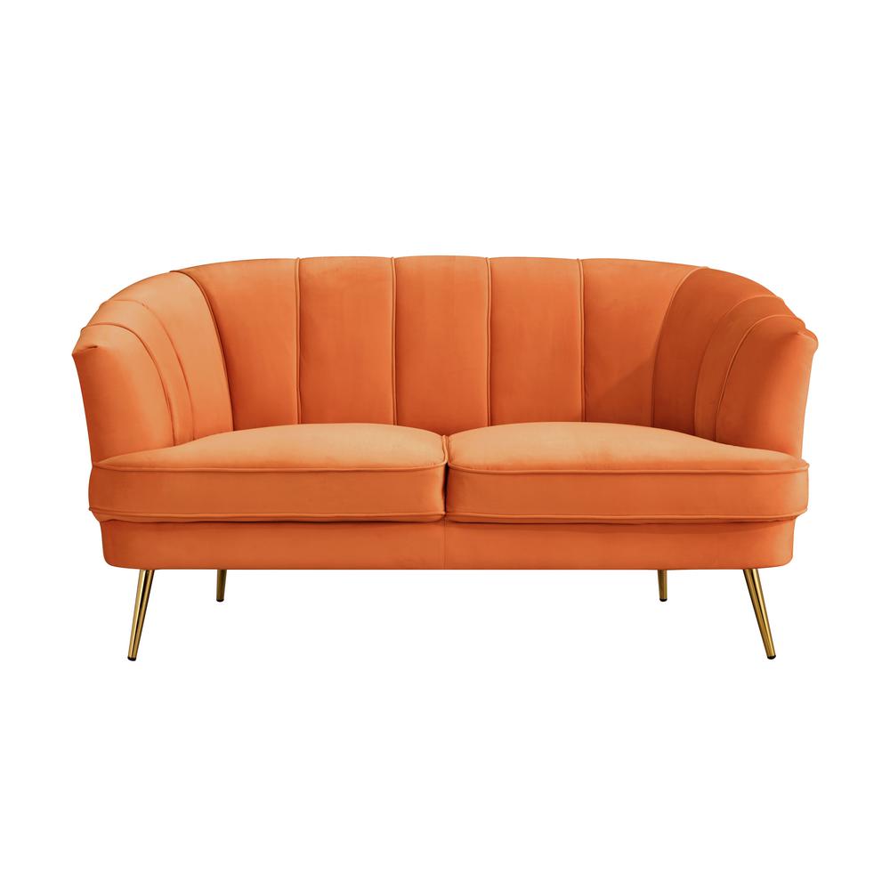 Regular 60 96 In Orange Sofas Living Room Furniture The Home Depot