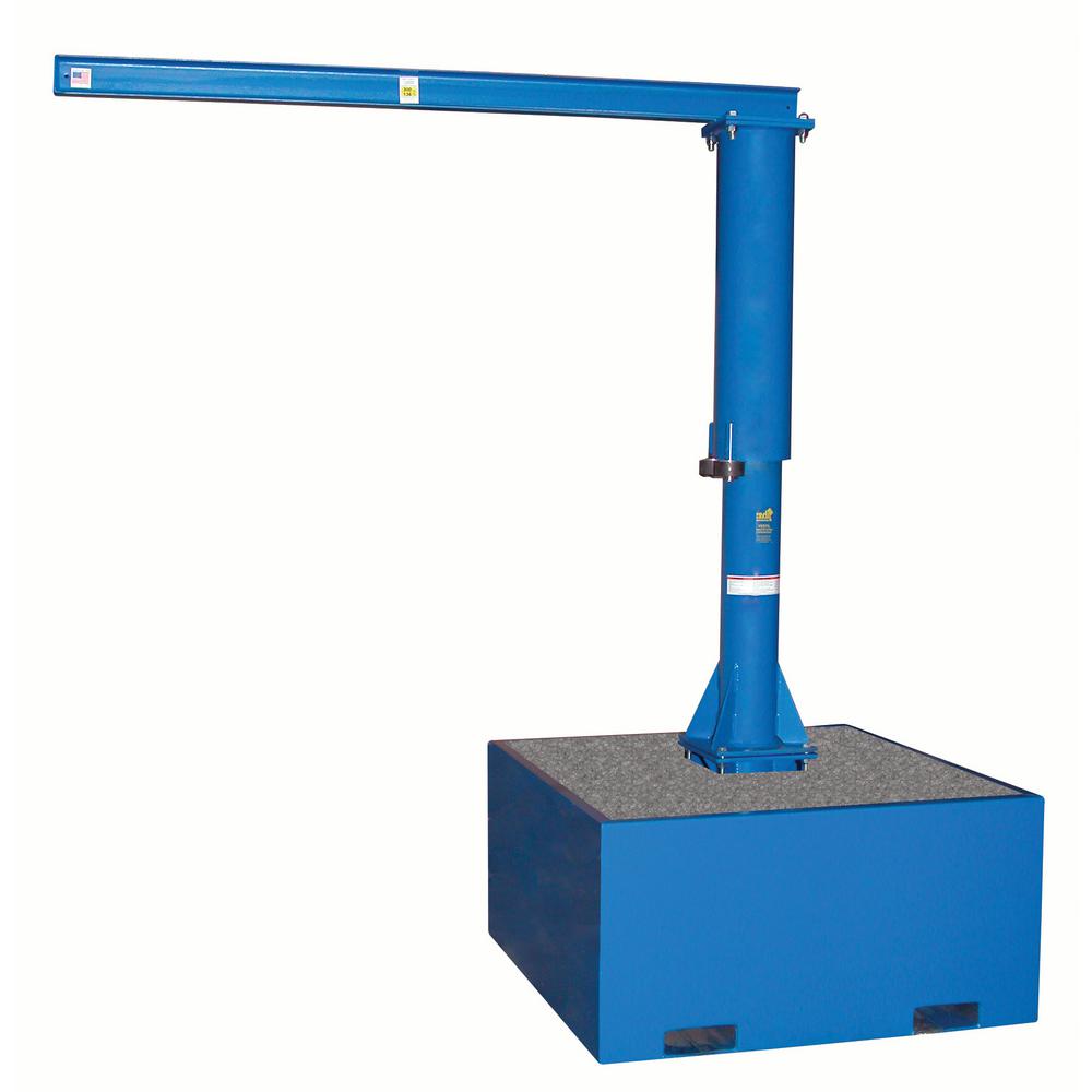 Vestil 500 lbs. Capacity 10 ft. Portable Jib Crane with Concrete Base