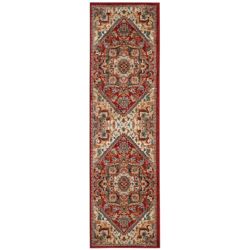 Safavieh Summit Red Dark Gray 2 Ft X 8 Runner Rug