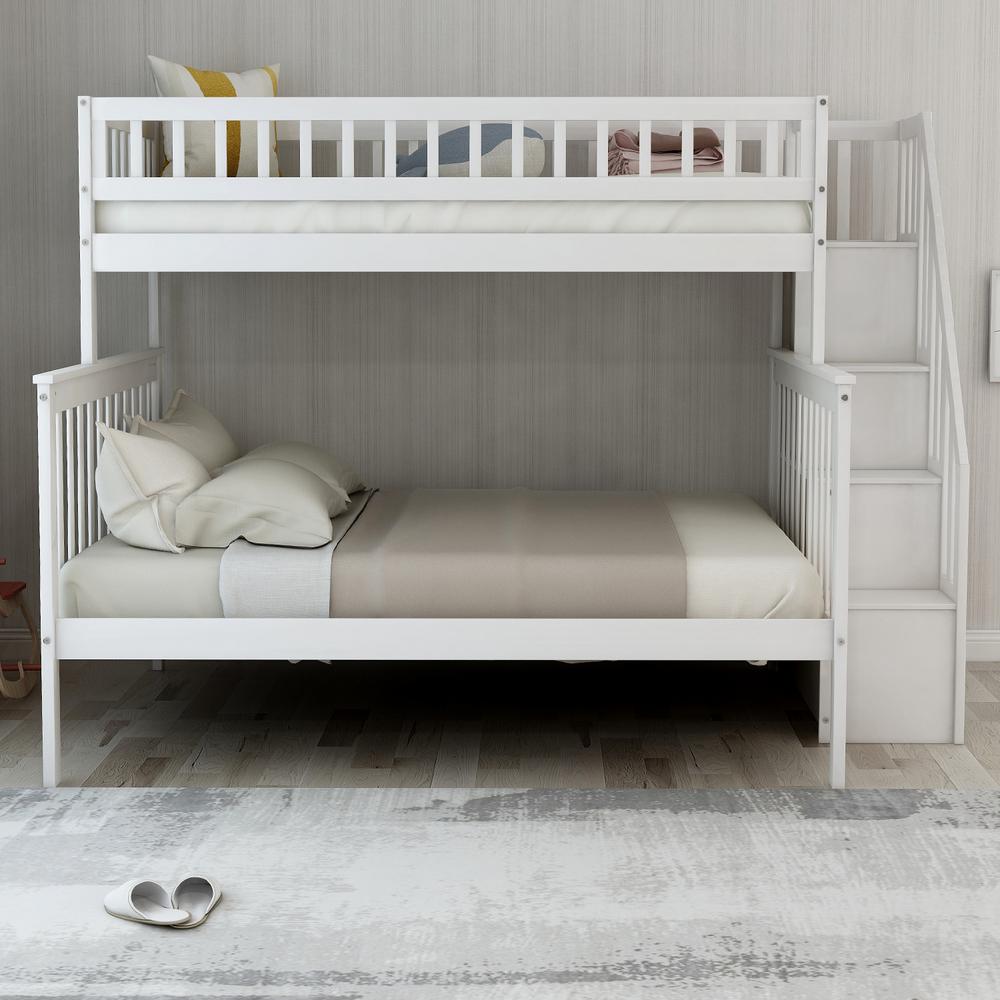 white bunk beds