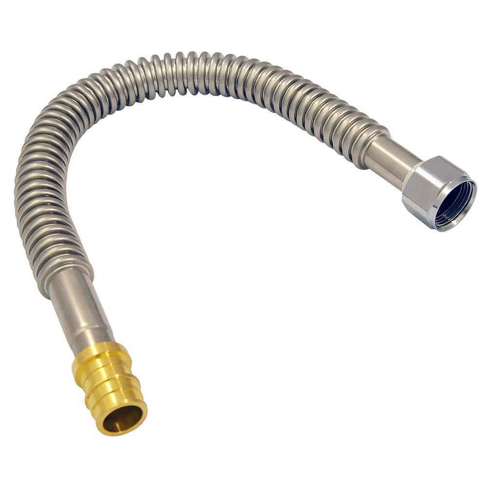 Apollo 3/4 in. Brass PEXA Expansion Barb x 3/4 in. FNPT x 18 in. Corrugated Stainless Steel
