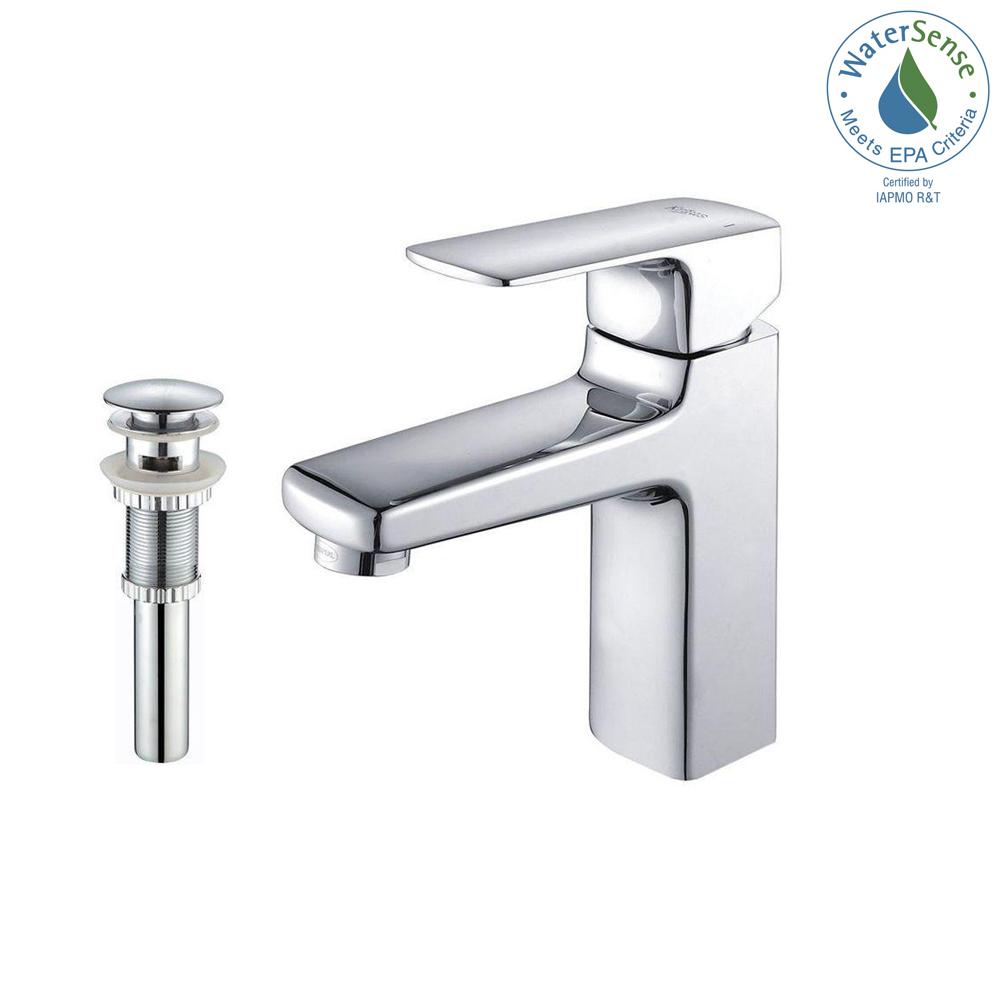 Kraus Virtus Single Hole Handle High Arc Vessel Bathroom Kraus Virtus Single Hole Handle High Arc Vessel Bathroom Faucet With Matching Pop