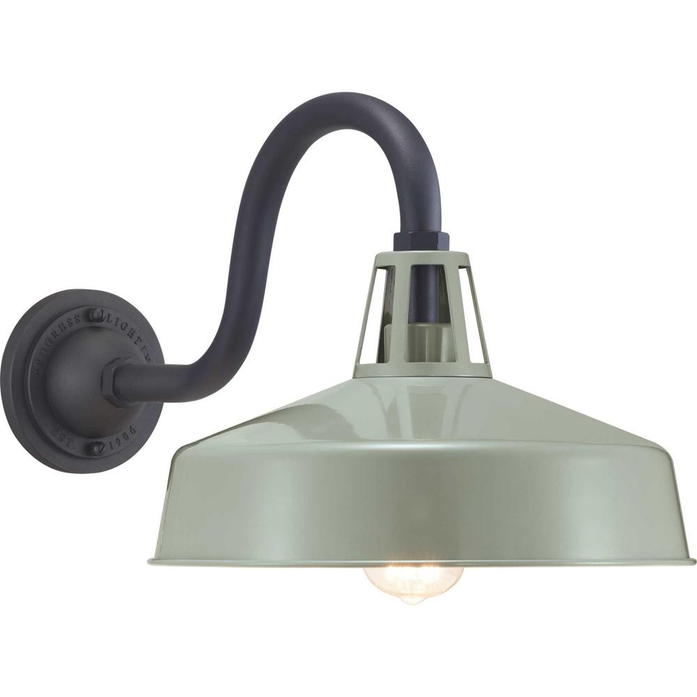 Progress Lighting Cedar Springs Collection 1 Light Green Outdoor Wall Mount Barn Sconce Latern Progress Lighting Cedar Springs Collection 1 Light Green Outdoor Wall Mount Barn Sconce Latern