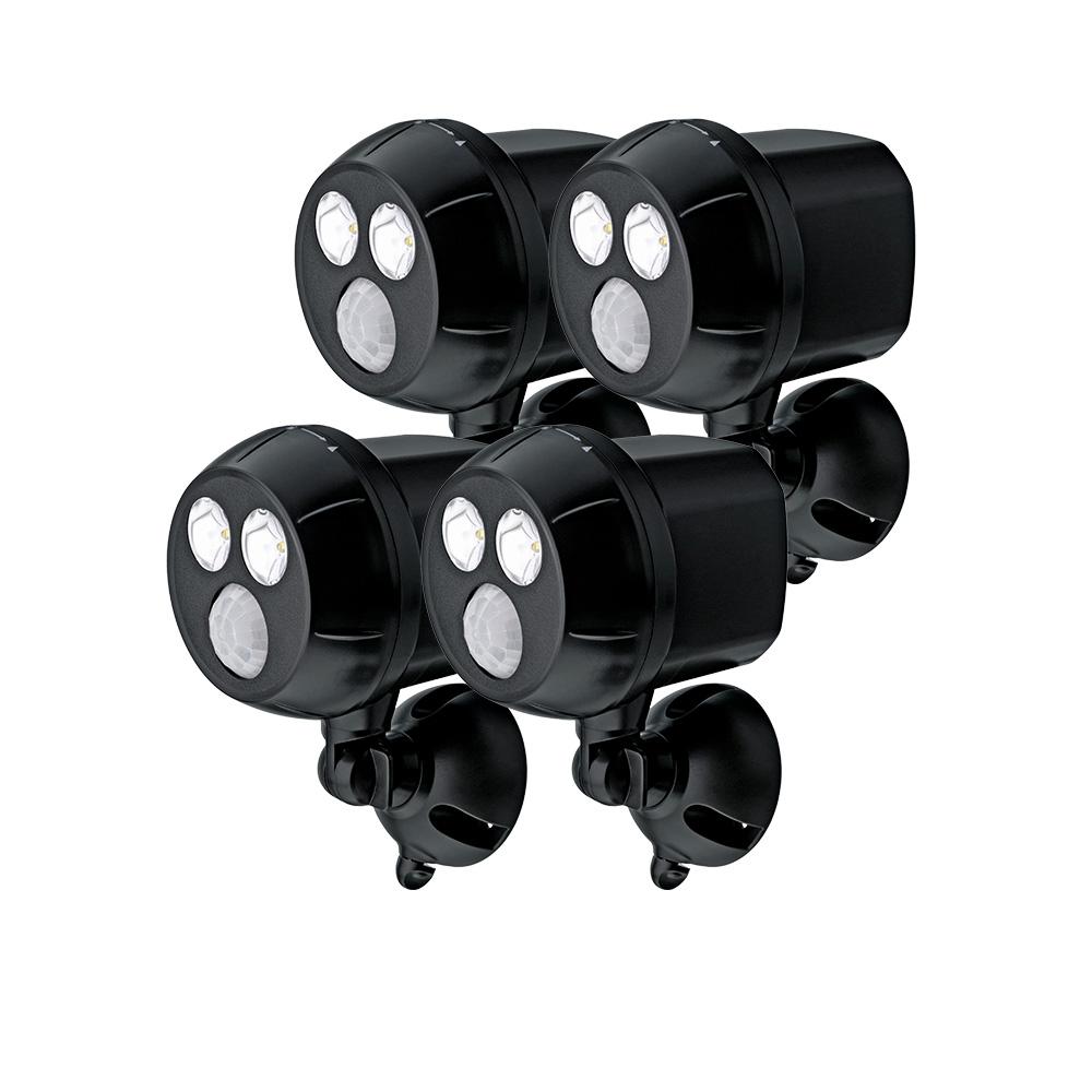 Mr Beams Wireless 120 Degree Black Motion Activated Outdoor Mr Beams Wireless 120 Degree Black Motion Activated Outdoor Integrated Led Ultrabright Spot Light