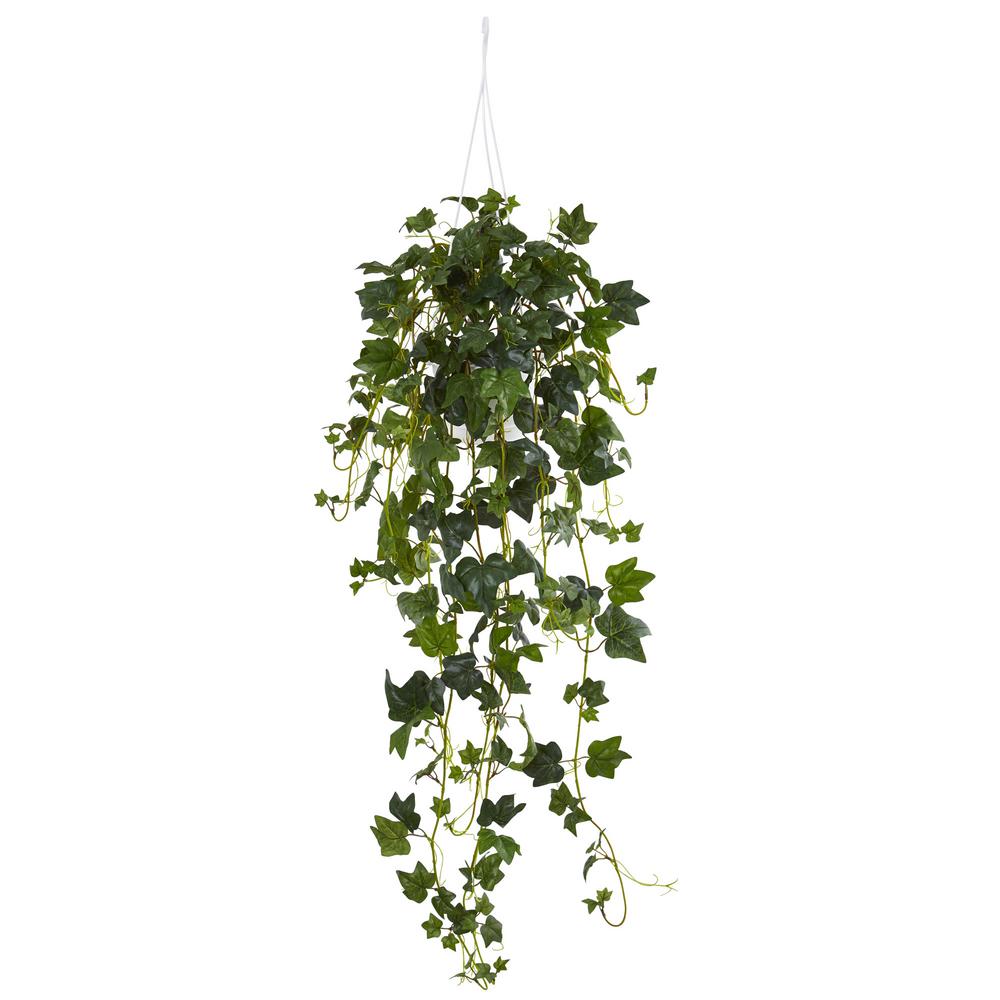 Nearly Natural English Ivy Hanging Basket Artificial Plant-6947 - The