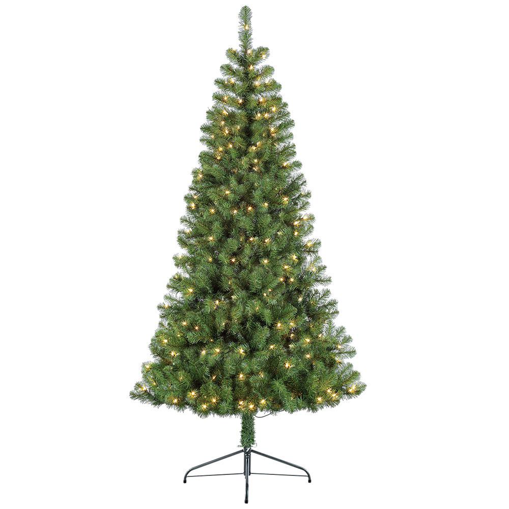 O International 6 5 Ft Pre Lit Incandescent Half Evergreen Pre Lit Incandescent Half Evergreen Artificial Christmas Tree With 200