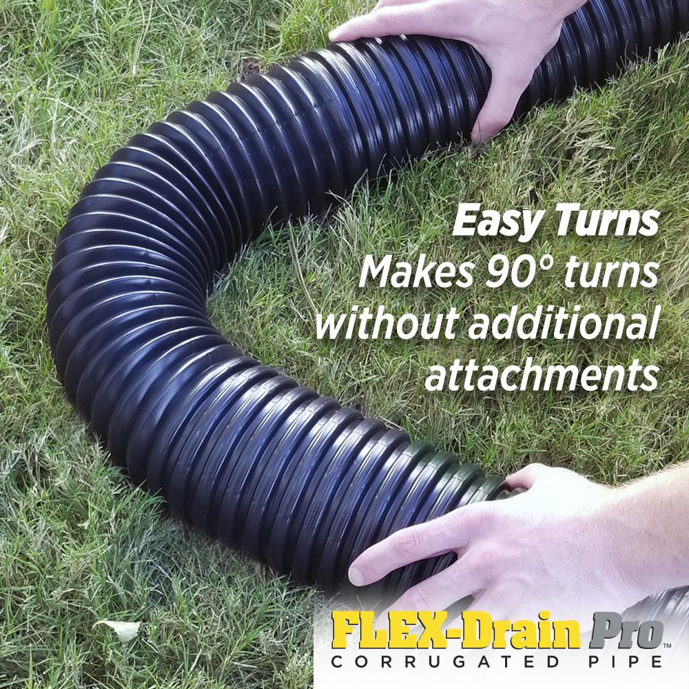 Flex Drain Pro 4 In X 10 Ft Hdpe Solid Pipe Hp410s The Home Depot - Corrugated Drain Pipe Home Depot Flex Drain Pro 4 In X 10 Ft Hdpe Solid Pipe Hp410s The Home Depot - Corrugated Drain Pipe Home Depot