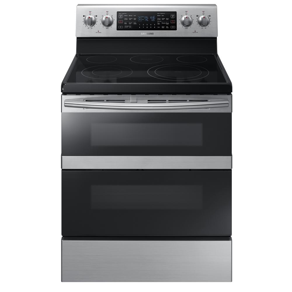 Led Display Hidden Bake Element Double Oven Electric Ranges