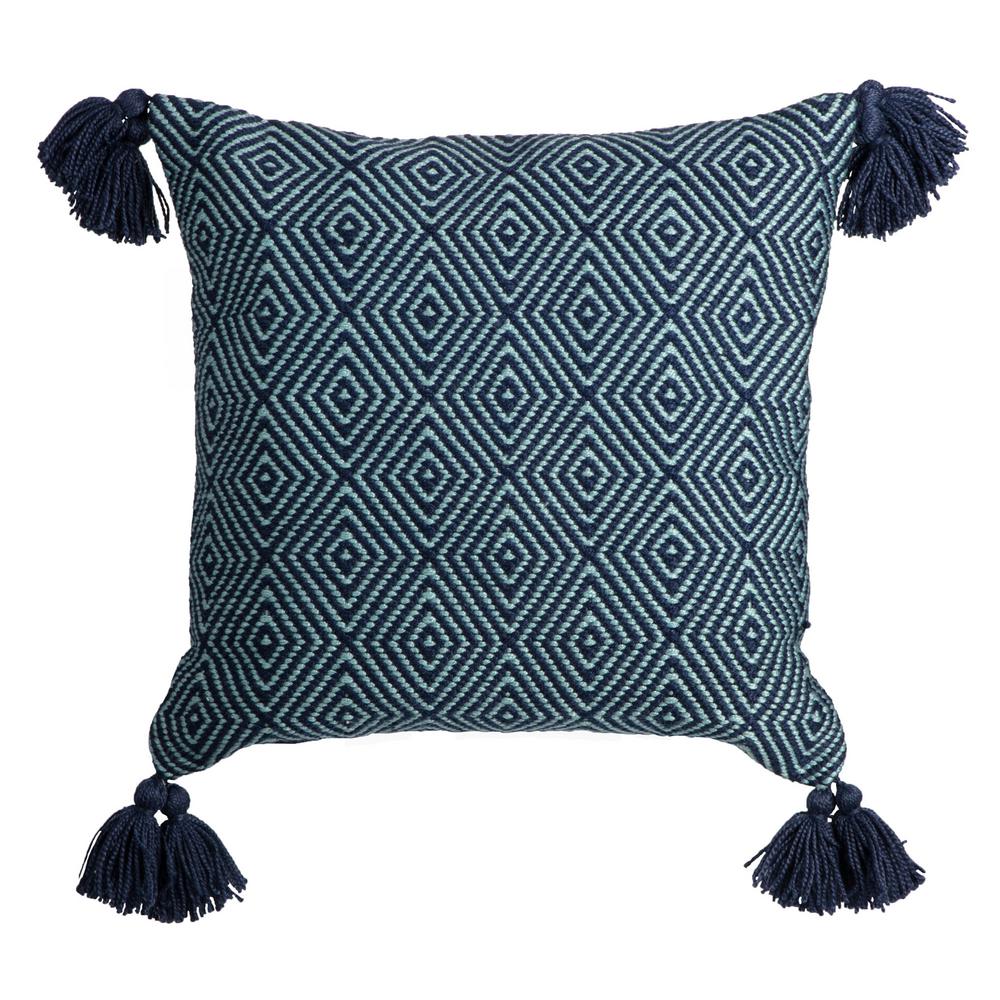 Hampton Bay Diamond Weave Square Outdoor Throw Pillow (2Pack)EM0HS02AD9D2 The Home Depot