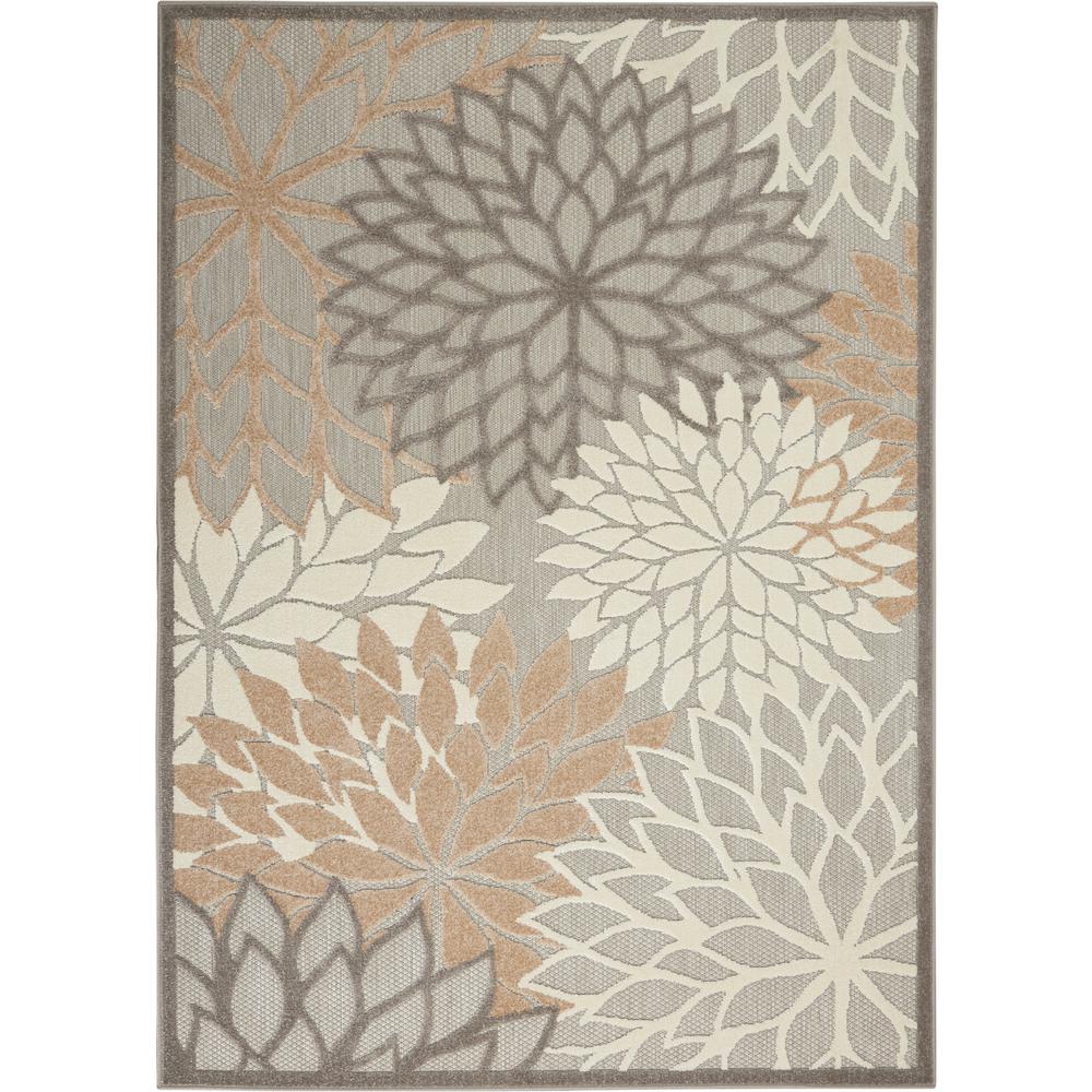 Nourison Aloha Patio Natural 5 Ft 3 In X 7 Ft 5 In Area Rug