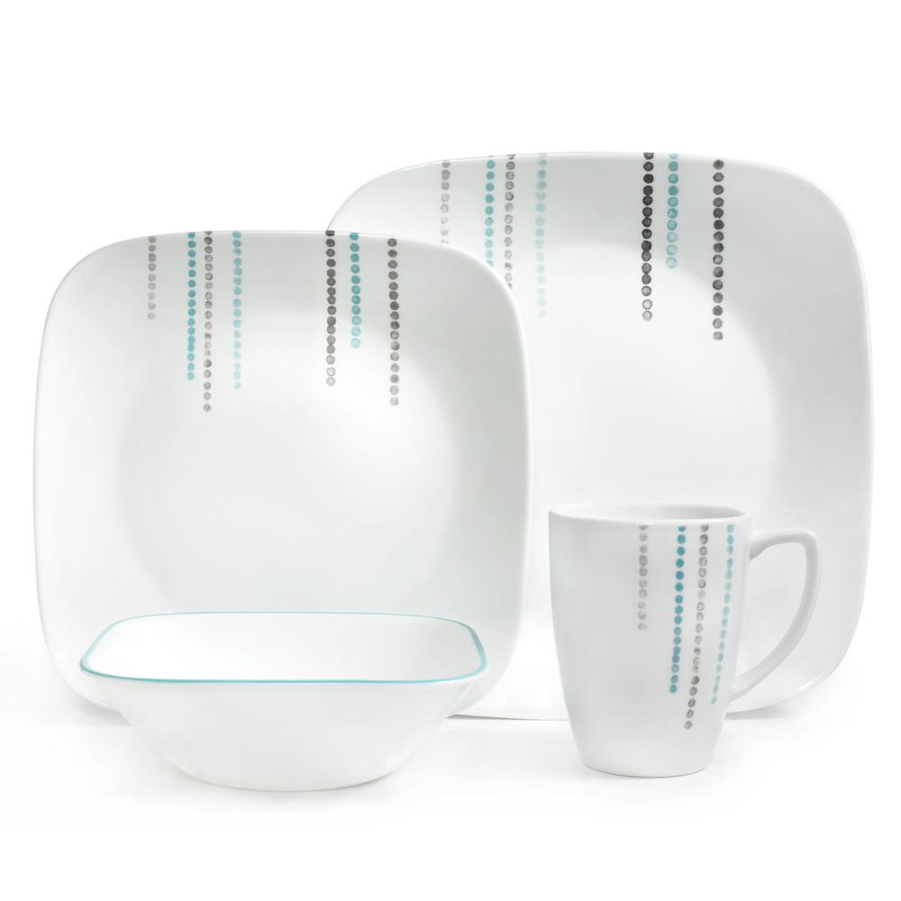 Corelle Square 16Piece Splendor Dinnerware Set1101053 The Home Depot