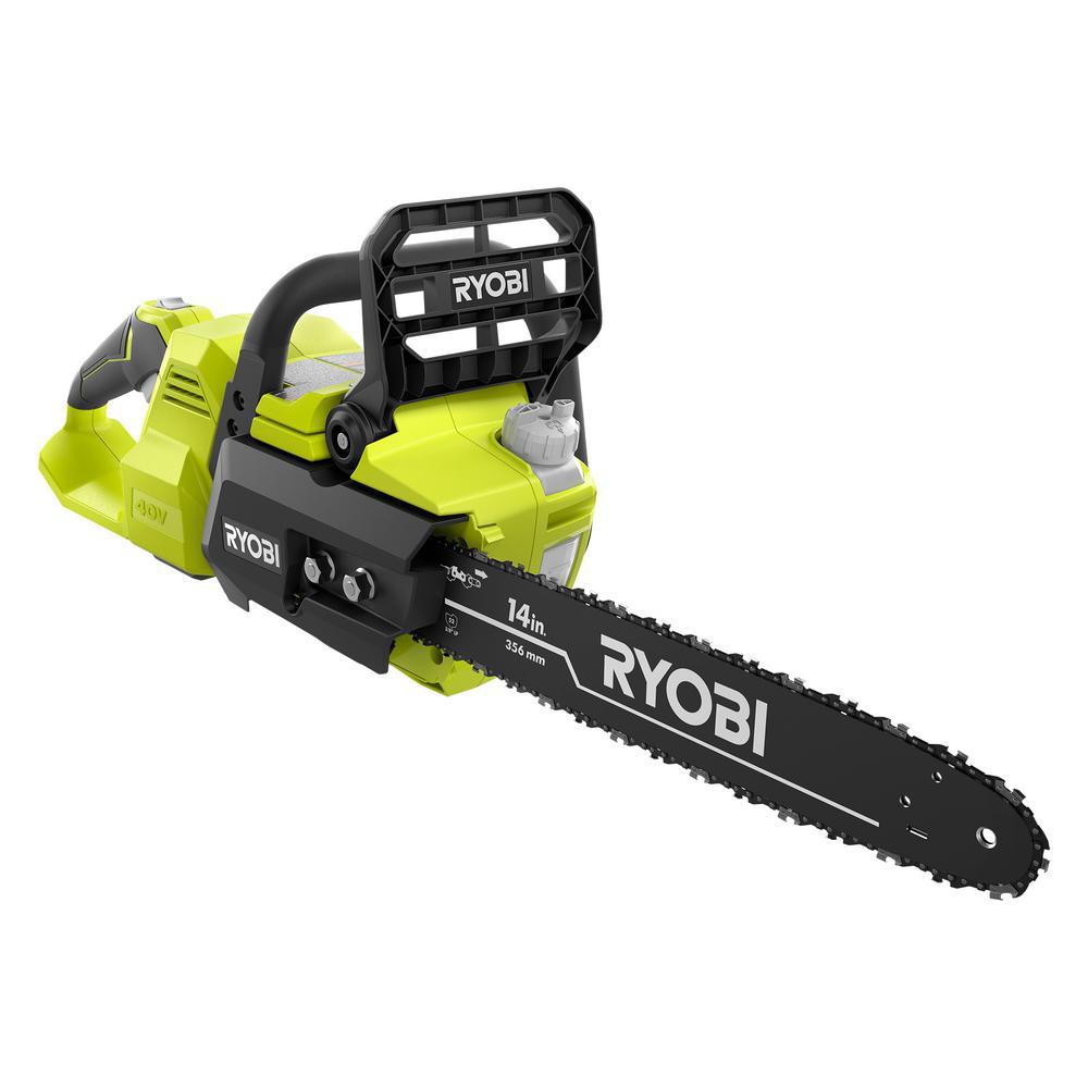 RYOBI 14 in. 40-Volt Cordless Battery Brushless Lithium-Ion Chainsaw (Tool Only)