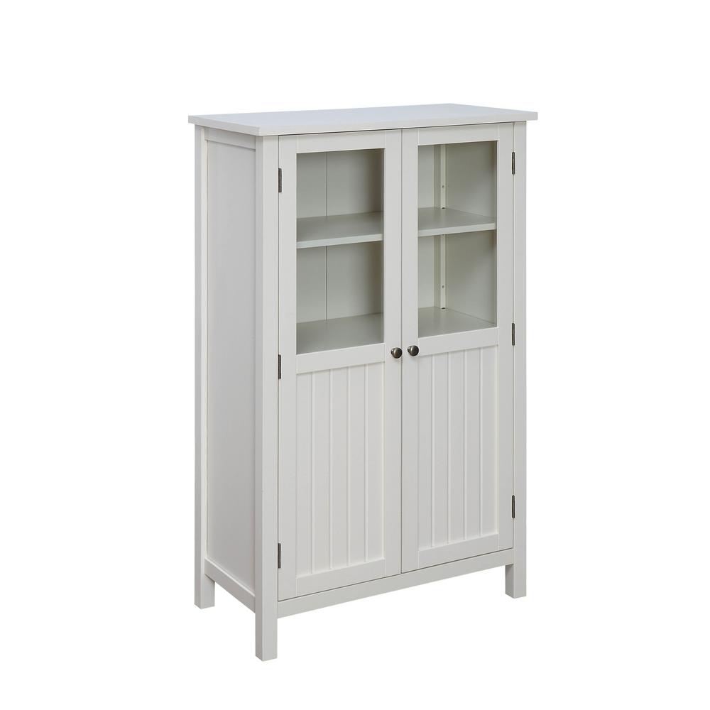 Usl Farmhouse White Storage Pantry Sk19295a2 Pw The Home Depot