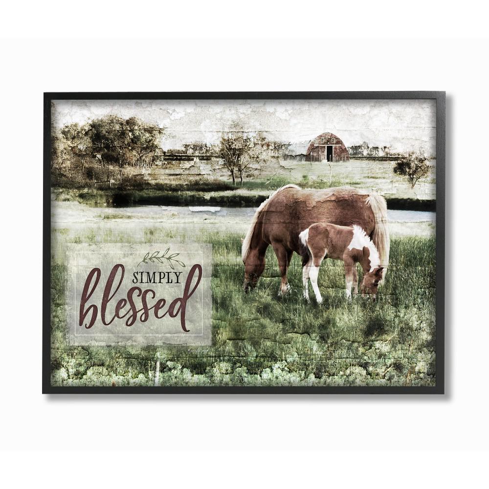 16x20 Horses in Pasture Wall Decor Poster Farm Animal Art Print Picture