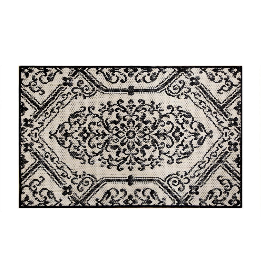 Home Dynamix Cafe Jardin Beige/Black 23.6 in. x 35.4 in. Kitchen Mat5
