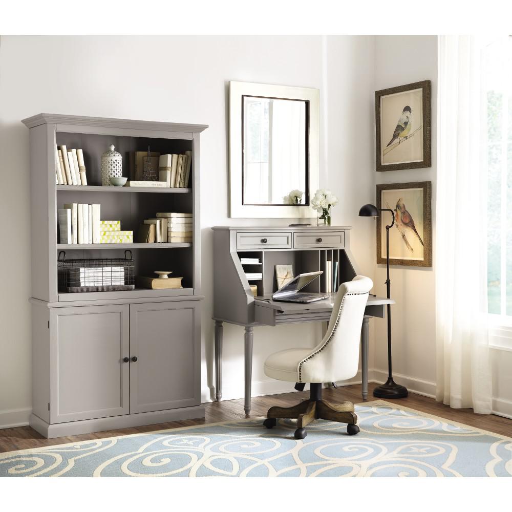 Ingrid Rubbed Gray 3 Shelf Open Bookcase With Storage 9709300270 Ingrid Rubbed Gray 3 Shelf Open Bookcase With Storage 9709300270 The Home Depot