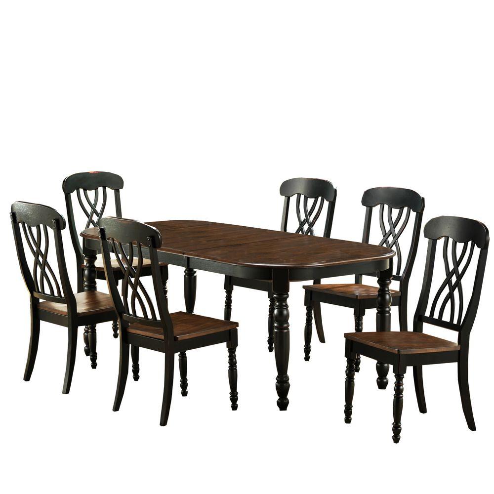 7Piece Black Dining Set401393BK78[7PC] The Home Depot