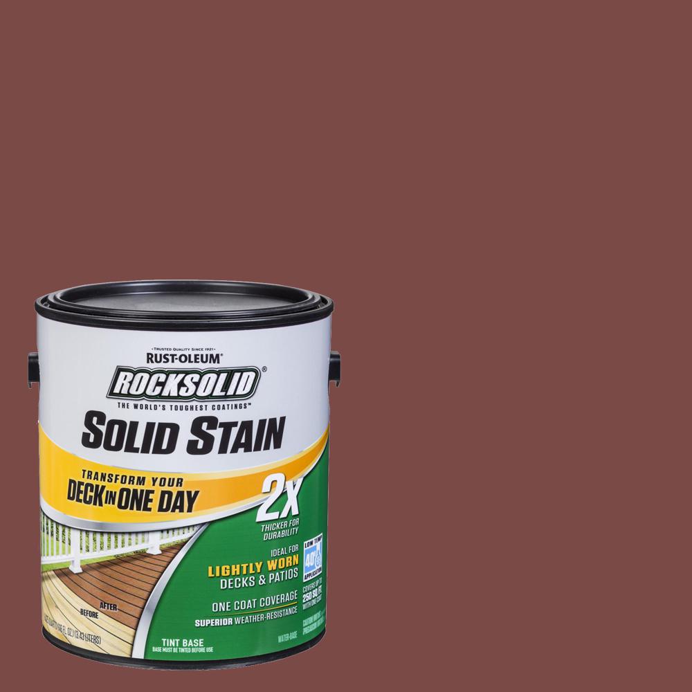 RustOleum RockSolid 1 gal. Navajo Red Exterior 2X Solid Stain319769
