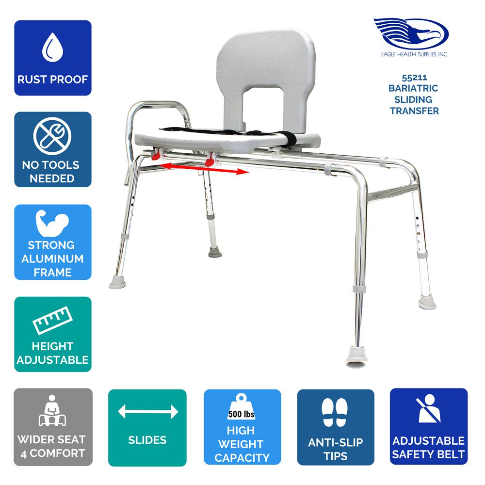 bariatric sliding transfer bench