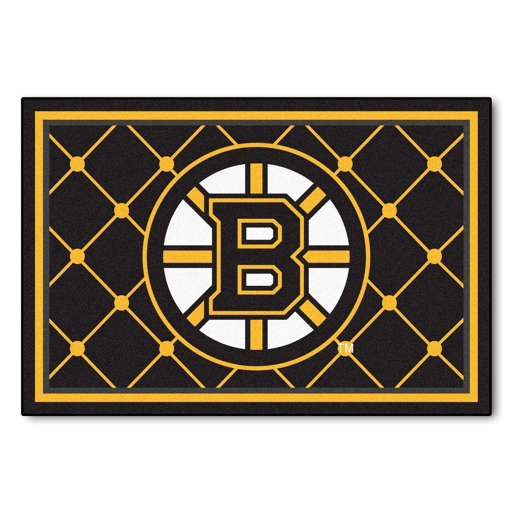 Fanmats Boston Bruins 5 Ft X 8 Area Rug 10501 The Home Depot Fanmats Boston Bruins 5 Ft X 8 Area Rug