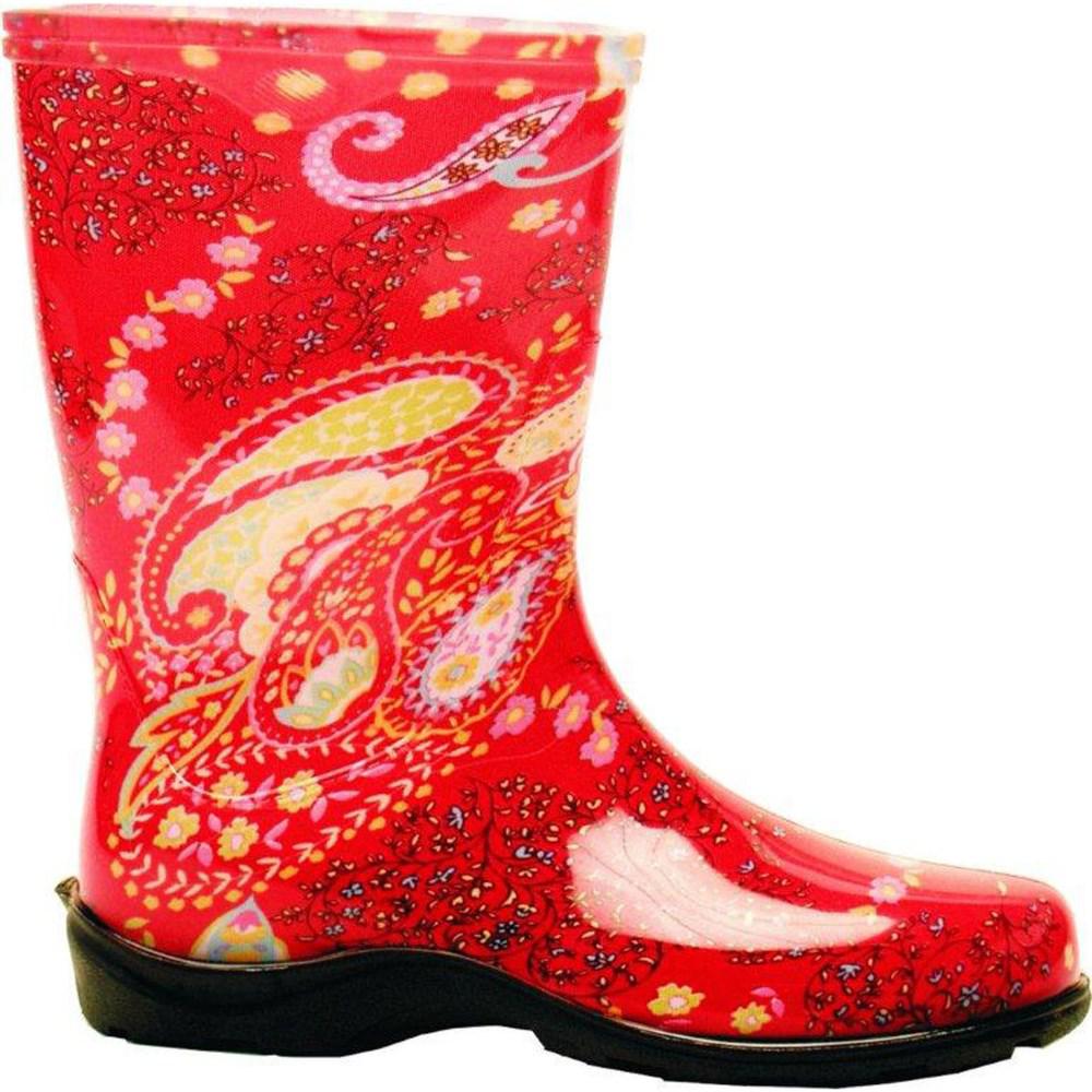 paisley rain boots