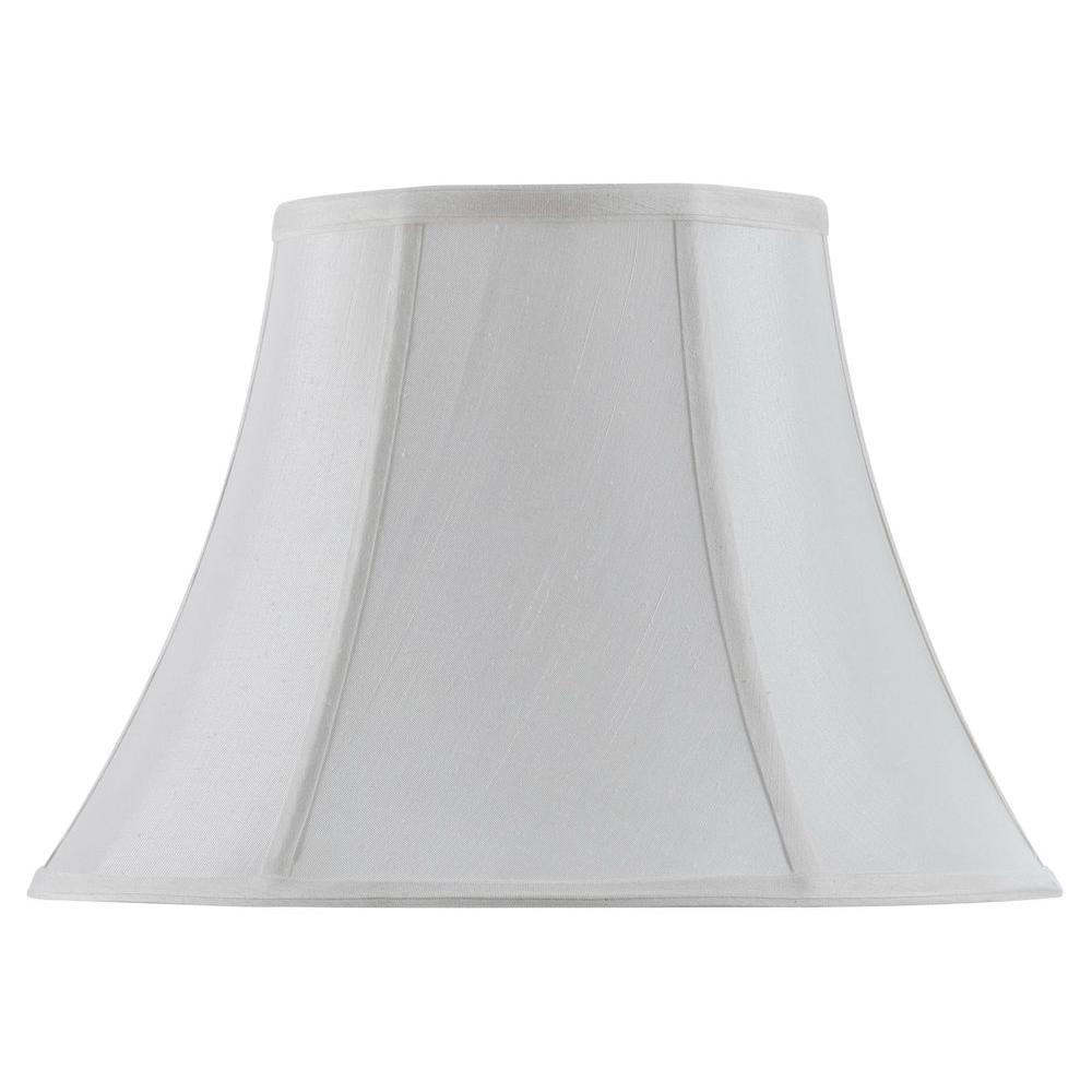 Cal Lighting 18 In White Vertical Piped Basic Bell Lamp Shade Sh White Vertical Piped Basic Bell Lamp Shade