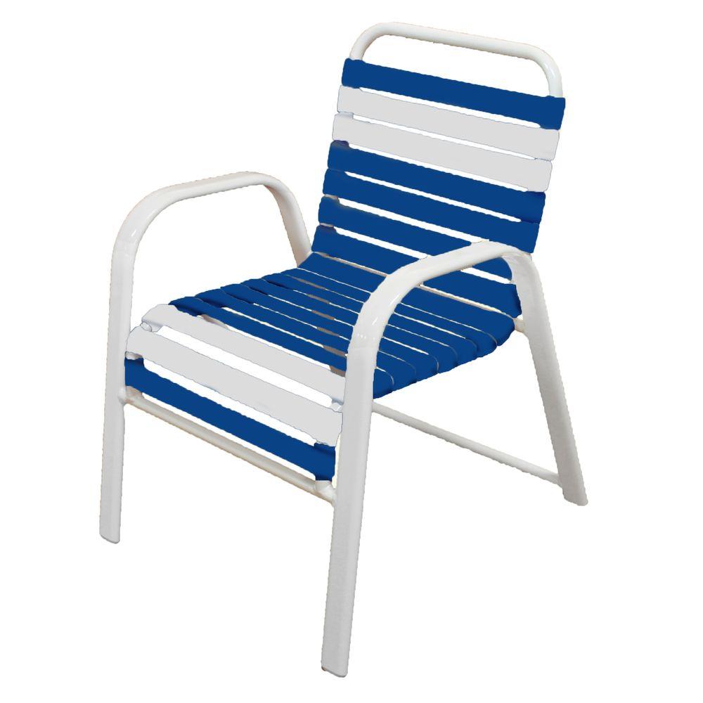 Marco Island White Commercial Grade Aluminum Patio Dining Chair