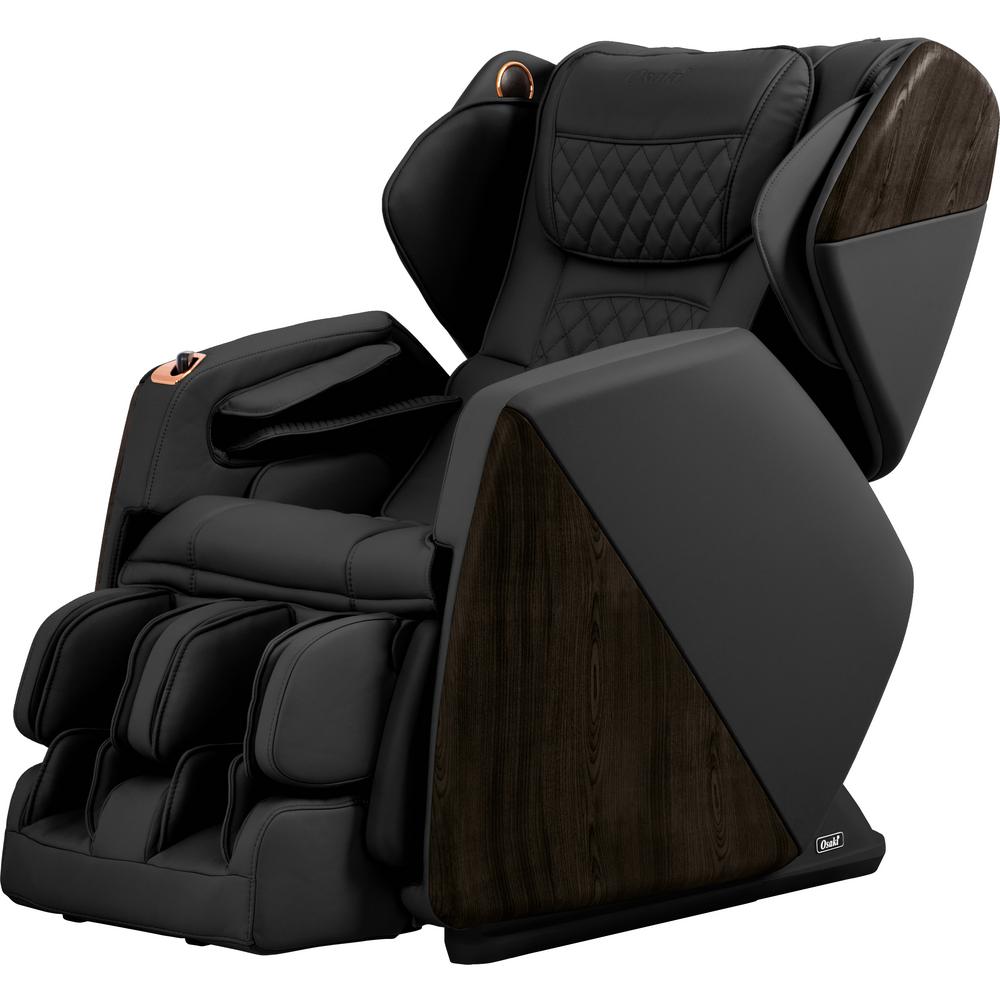 TITAN Pro Series Soho Black Faux Leather Reclining Massage Chair with Bluetooth Speakers and 4D Massage For Sale