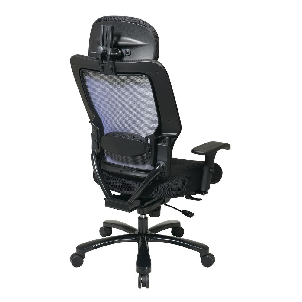 Space Seating Big and Tall Black AirGrid Back Office Chair 6337A773HM