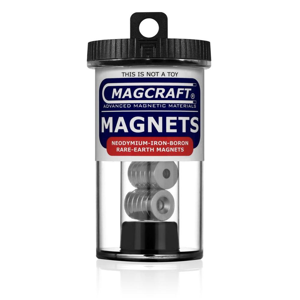 Magcraft Rare Earth 1/2 inch x 1/7 inch x 1/8 inch S Countersunk Ring Magnet... by Magcraft
