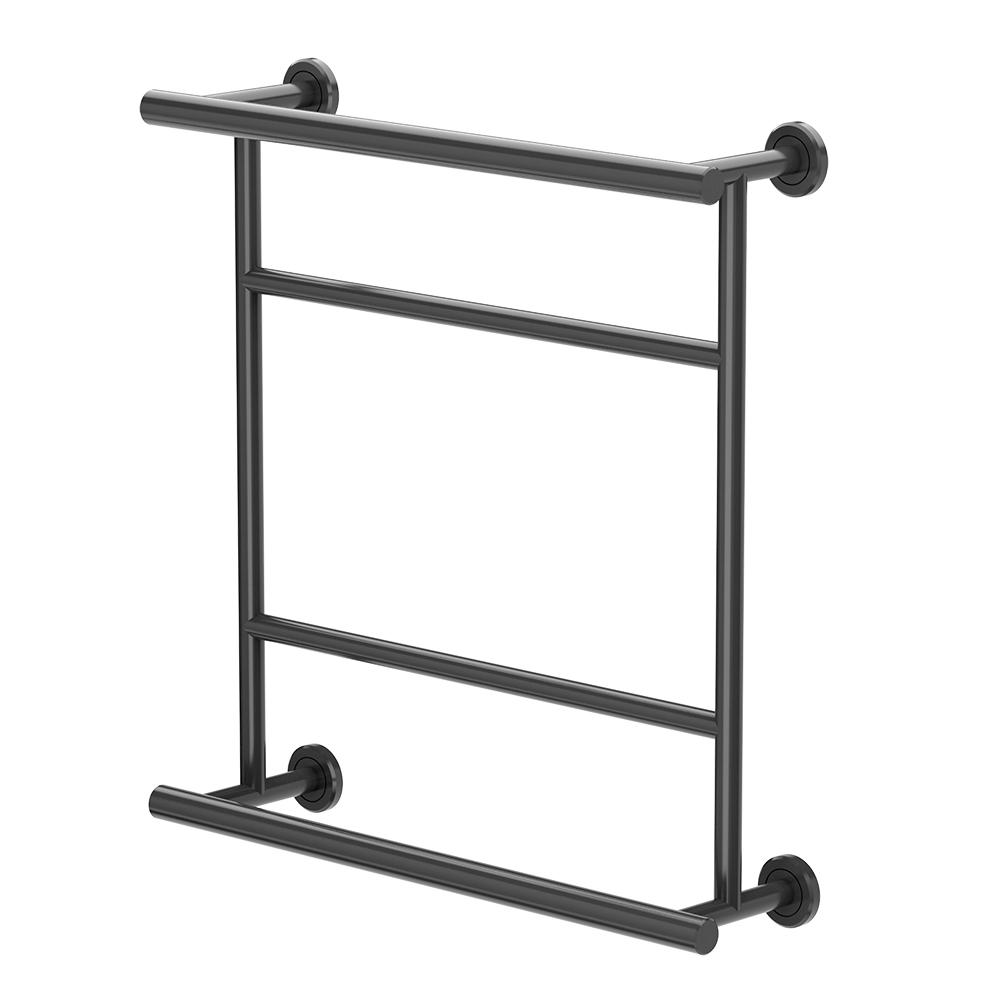 Matte Black Towel Racks Bathroom Hardware The Home Depot Towel Centre In Matte Black