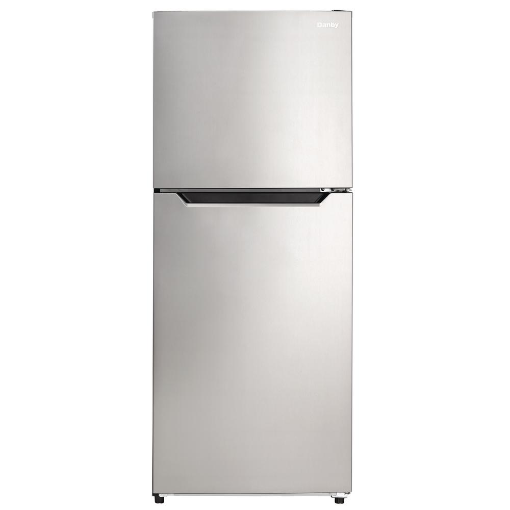 Danby 10.1 cu. ft. Top Freezer Refrigerator in Stainless Steel Counter