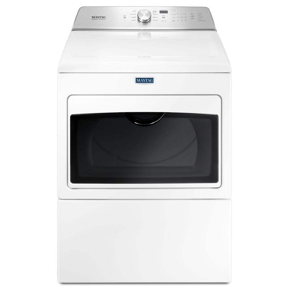 7.4 cu. ft. 240-Volt White Electric Vented Dryer with Intellidry Sensor
