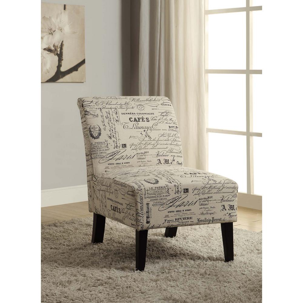 Eucalyptus Dark Walnut Linen Accent Chair Eucalyptus Dark Walnut Linen Accent Chair